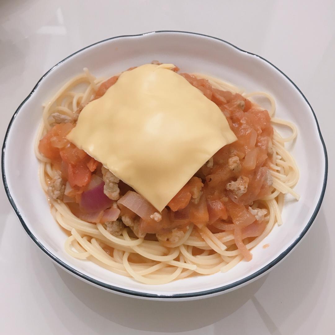 （完胜必胜客的）番茄肉酱意大利面～