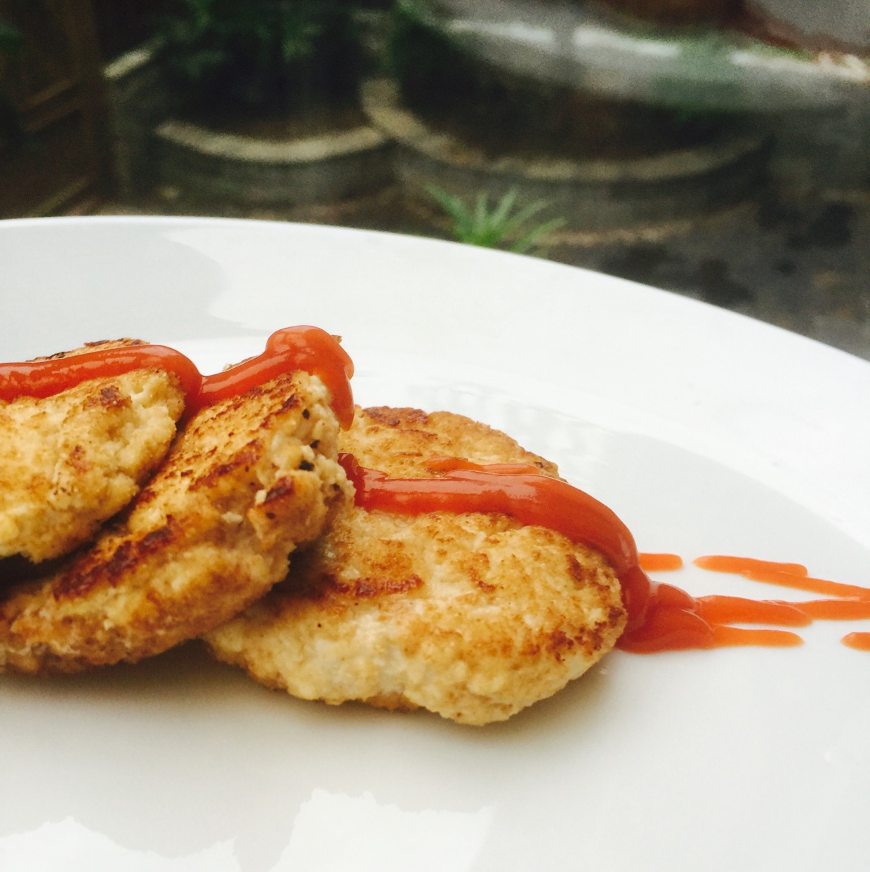 减肥食谱之 香煎燕麦麸豆腐鸡肉饼