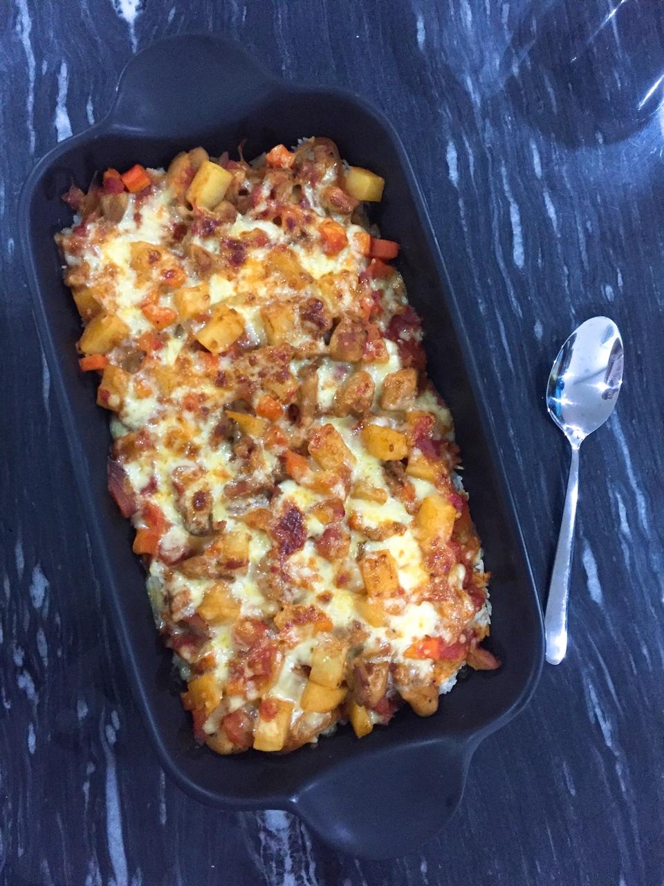 番茄鸡肉浓情焗饭【两人份】