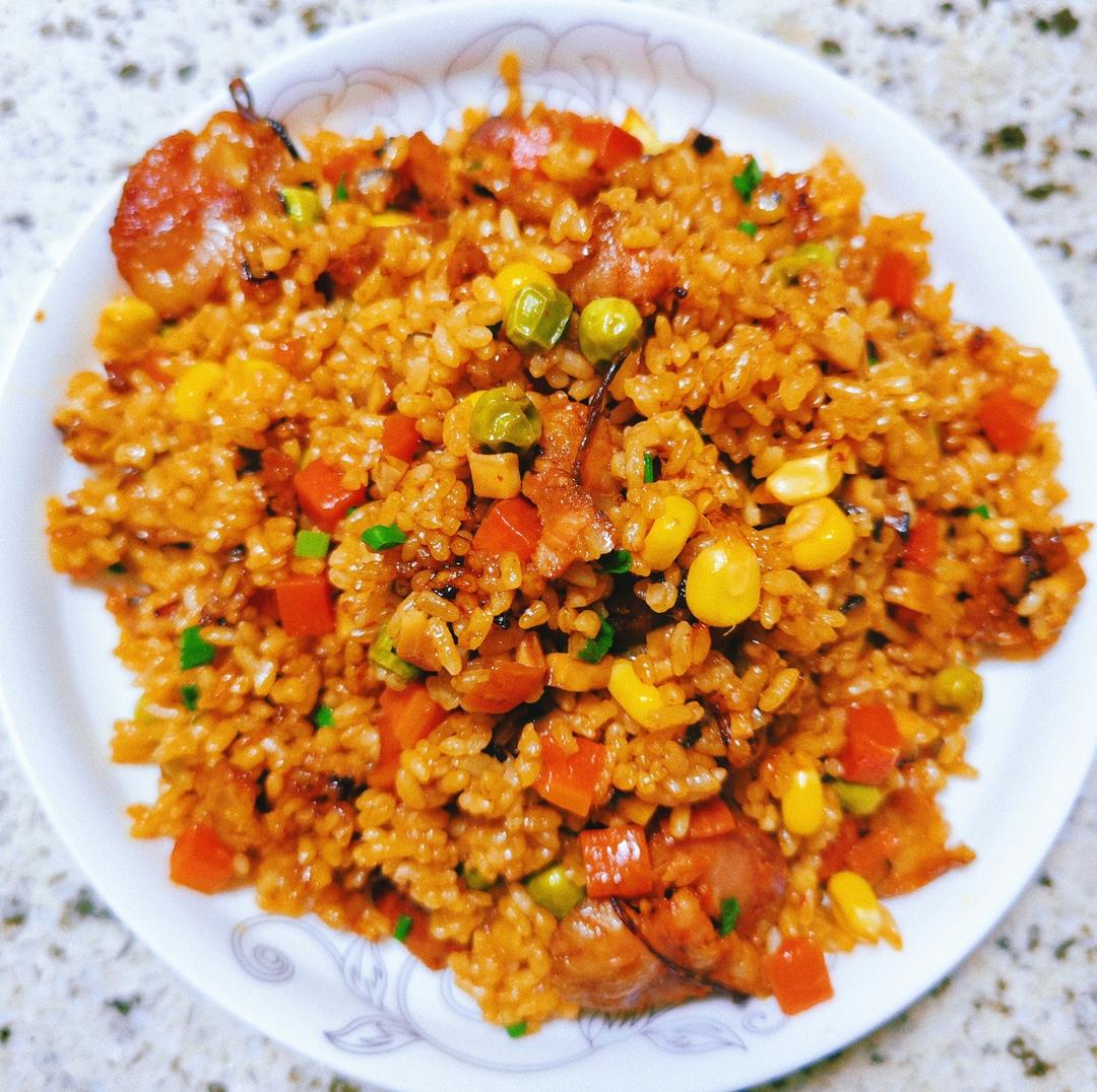 懒人必备～电饭煲腊肠焖饭