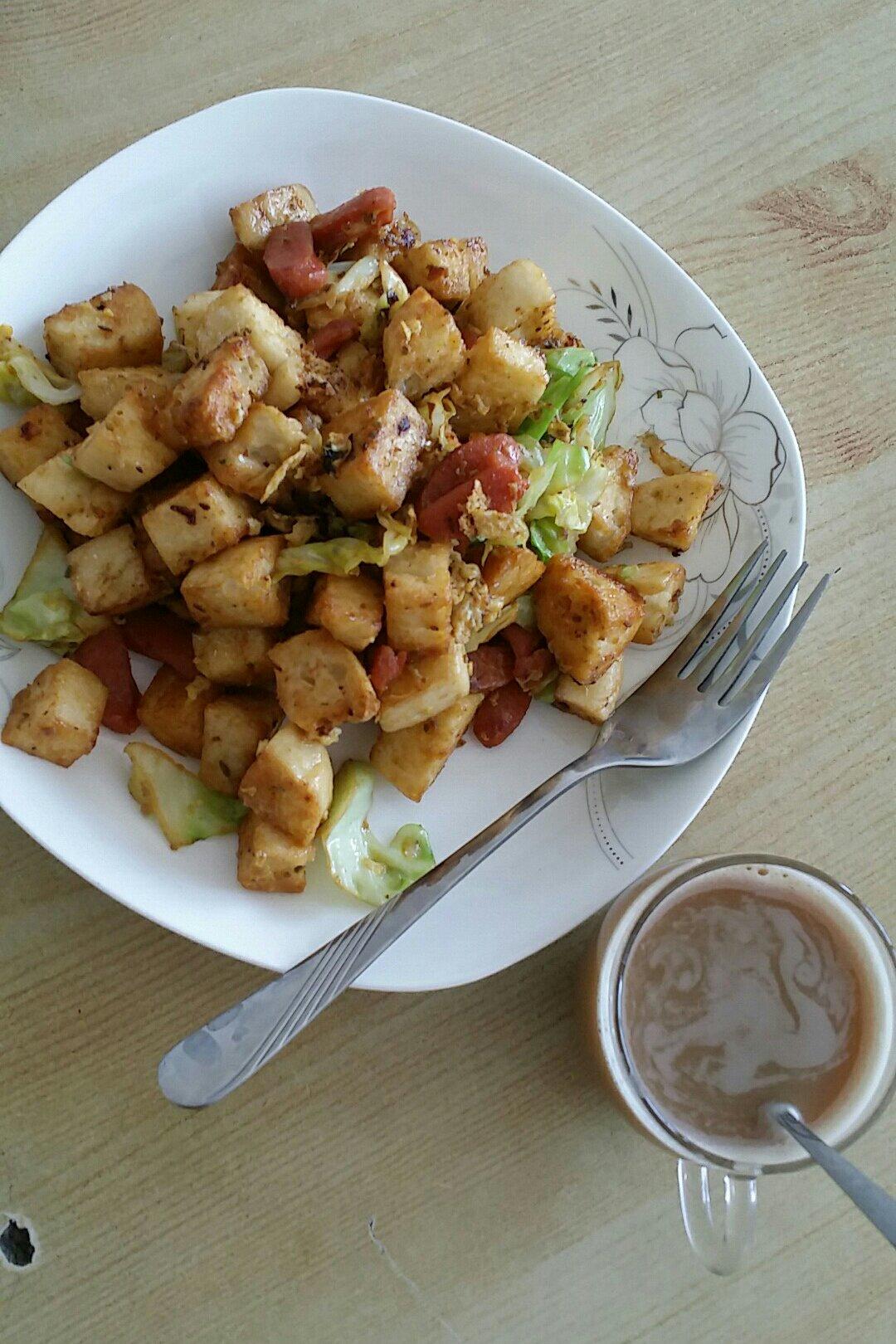 ms_chen做的卷心菜炒馒头