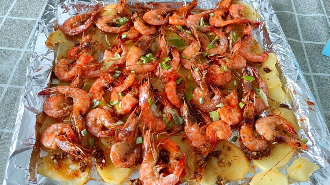 烤箱烤虾