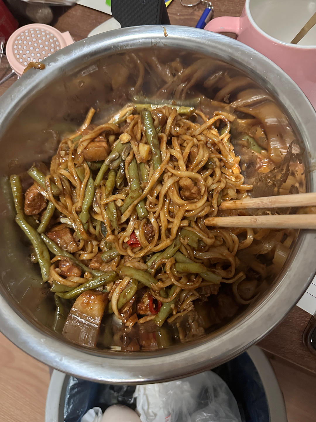 地道老北京扁豆焖面 豆角焖面 太好吃小心吃撑哦