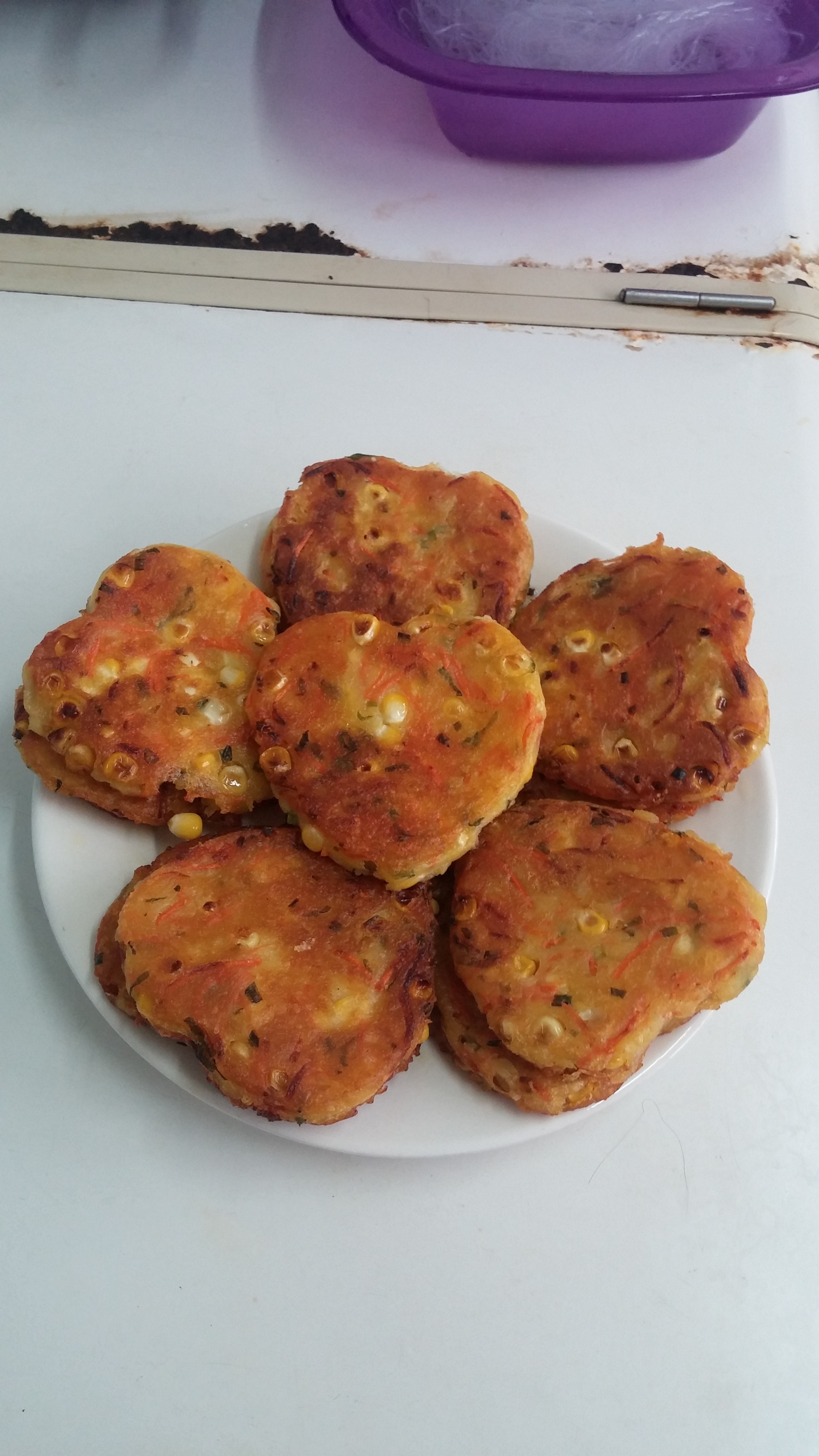 零下摄氏度1做的胡萝卜土豆饼