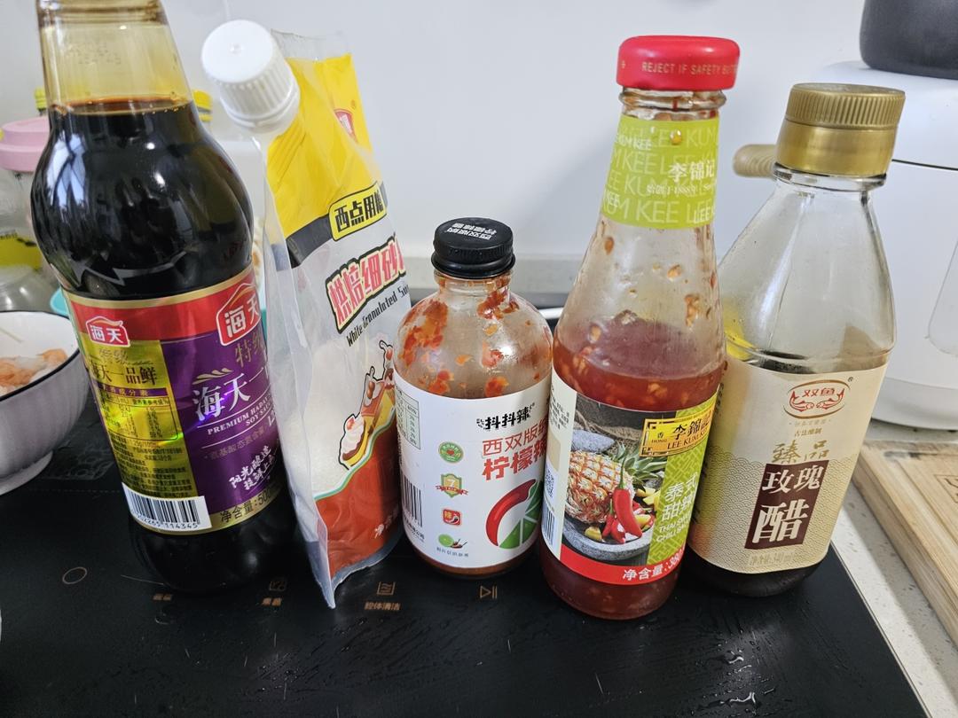 无油凉拌金针菇虾仁