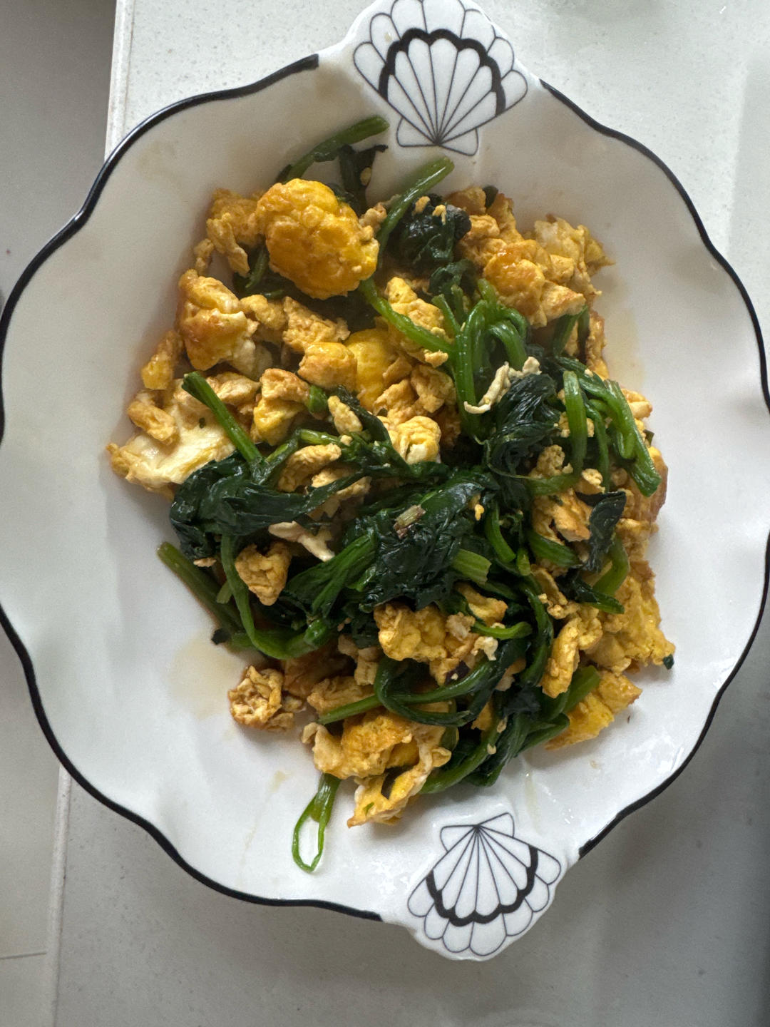 菠菜炒鸡蛋