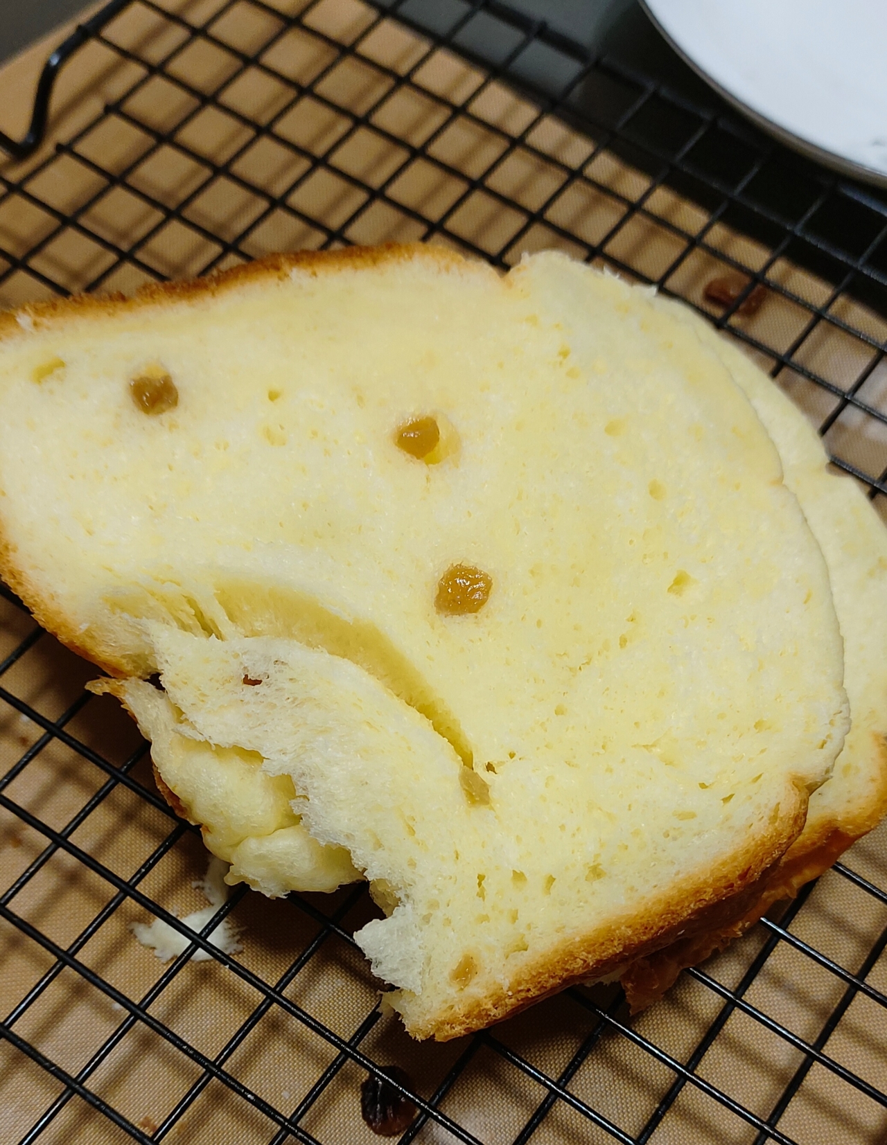 面包机懒人奶香葡萄干吐司（烫种）