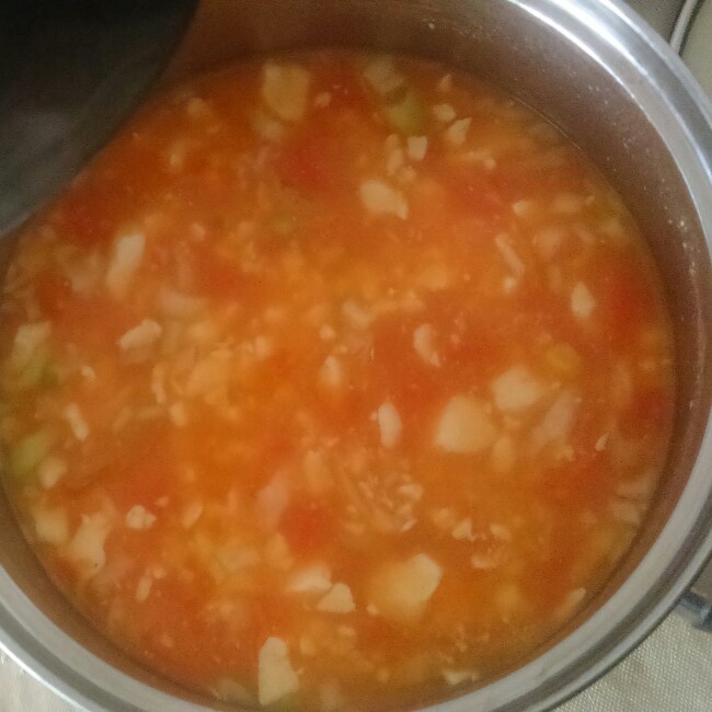 茄汁玉米豆腐羹