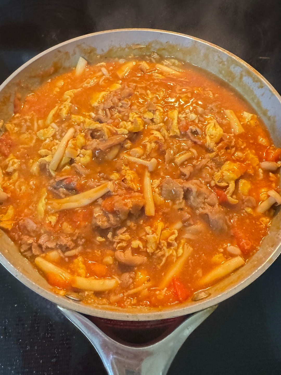 超级简单又营养的“番茄鸡蛋肥牛烩饭” 孩子的最爱的做法 步骤8