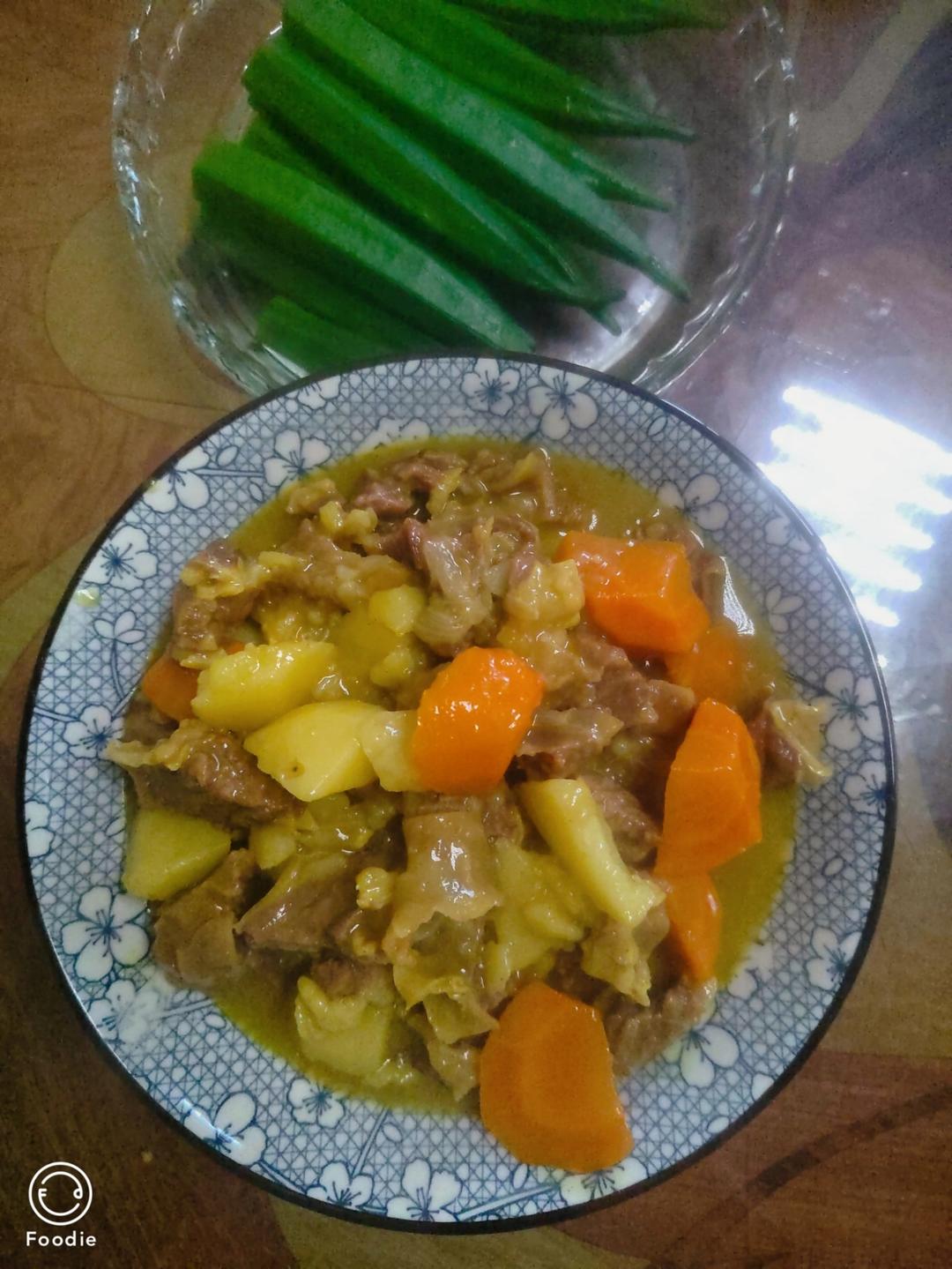 百吃不厌的咖喱牛肉（高压锅版）