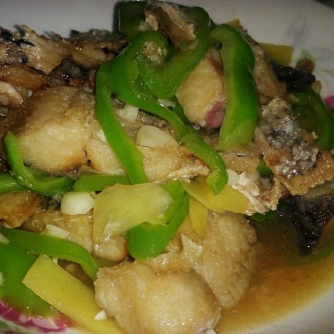 青椒炒鱼块(不辣的湖南菜)
