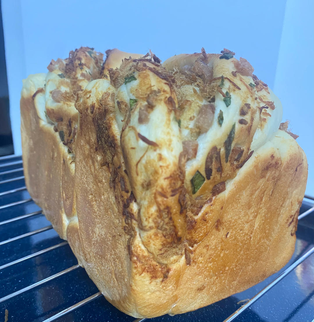 百分之八十含水量超软烫面肉松火腿吐司🍞的做法