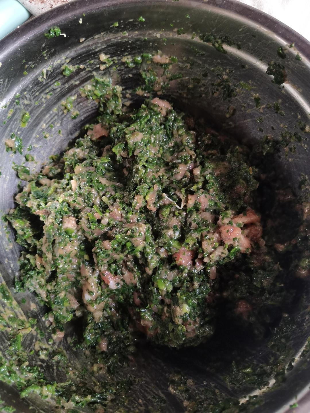 荠菜鲜肉馄饨芯子