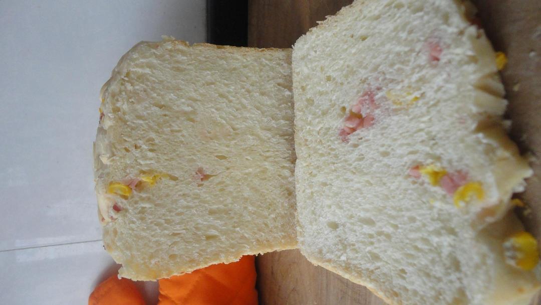 18小时冷藏发酵中种面包【玉米火腿吐司】