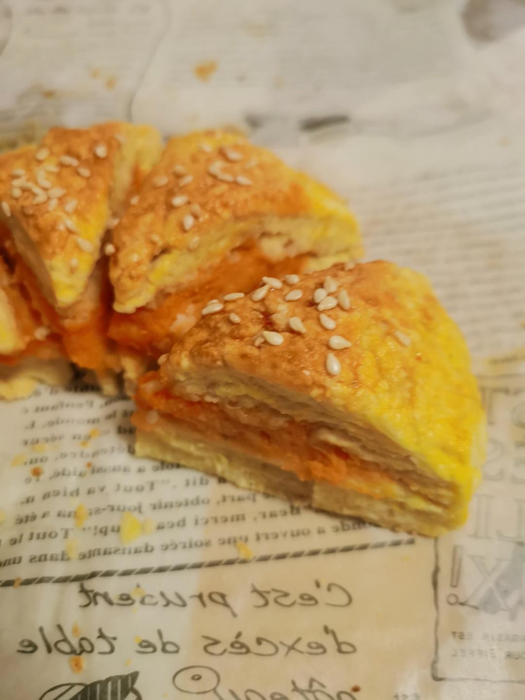 #简单易做#红薯夹心司康