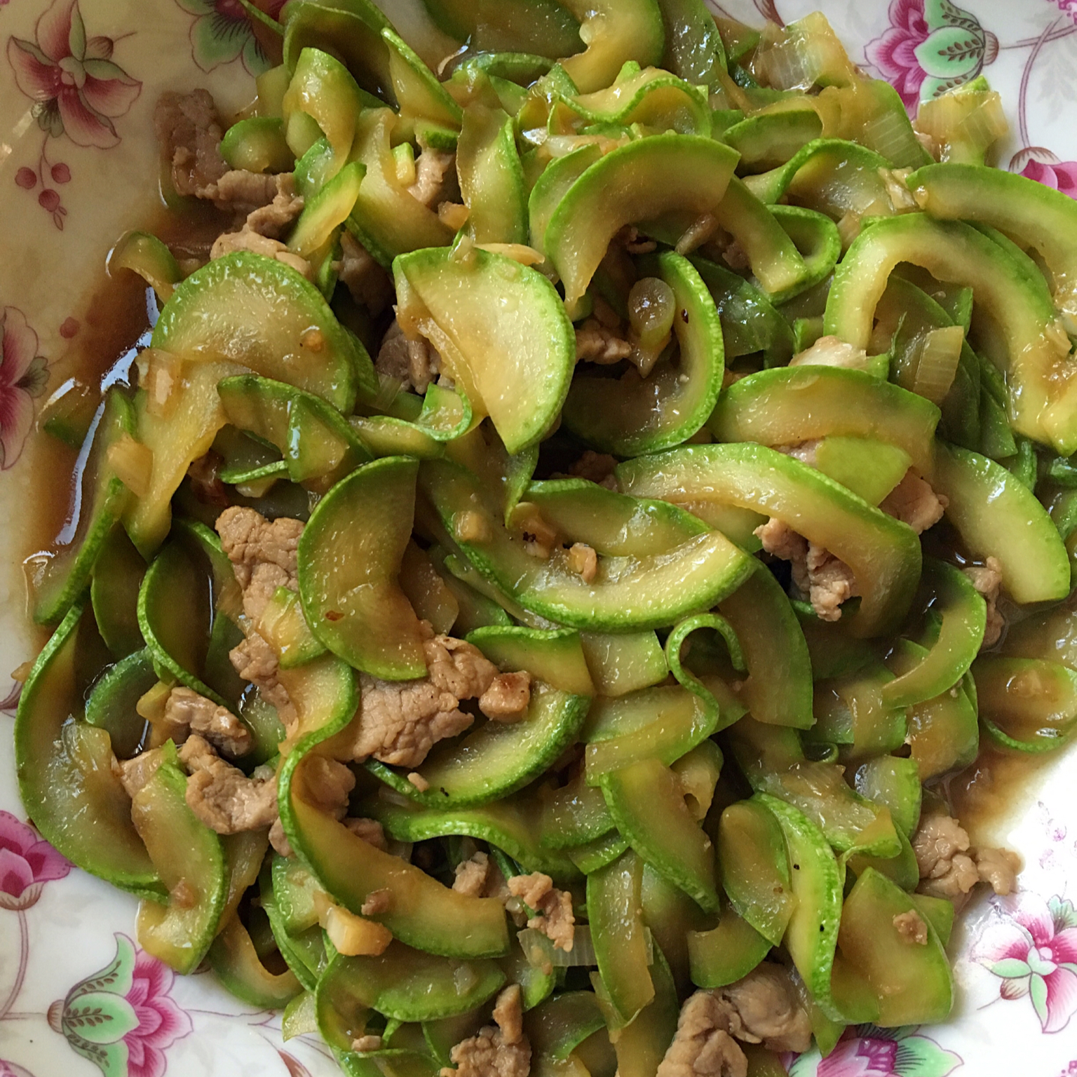 西葫炒肉