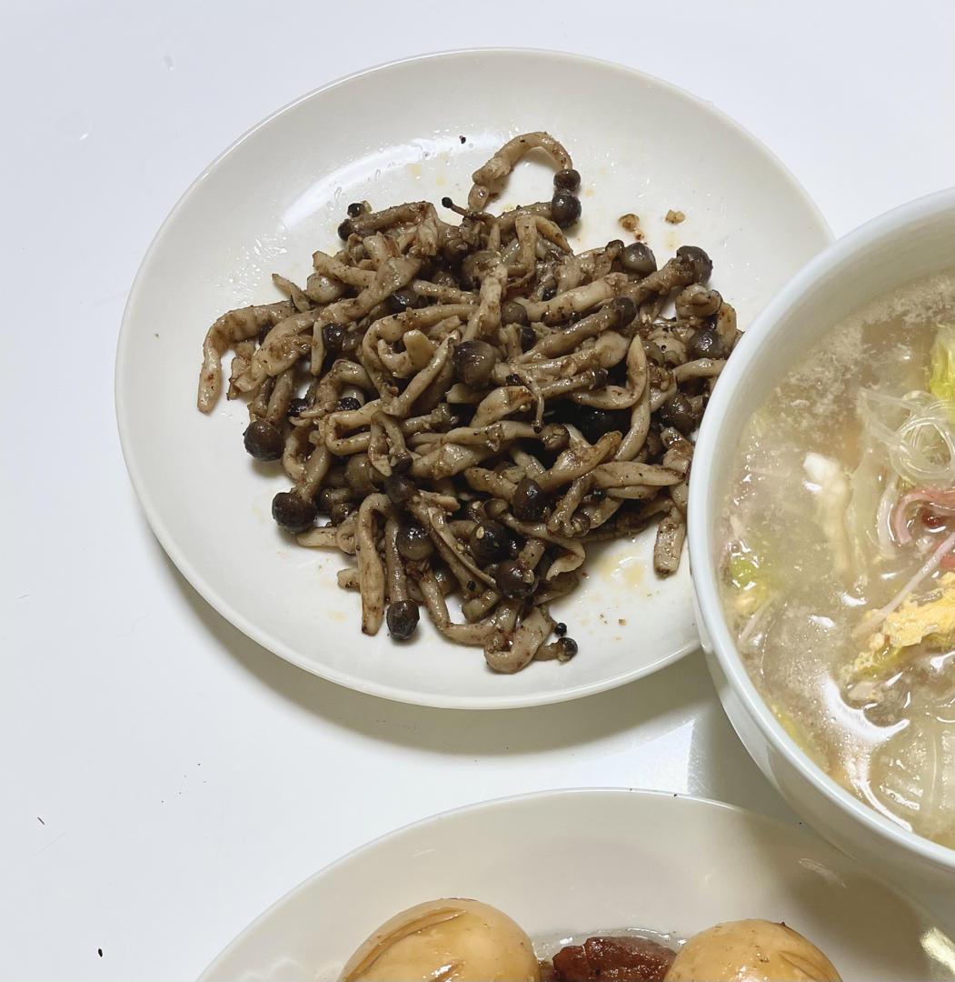 好吃的干煸孜然蘑菇