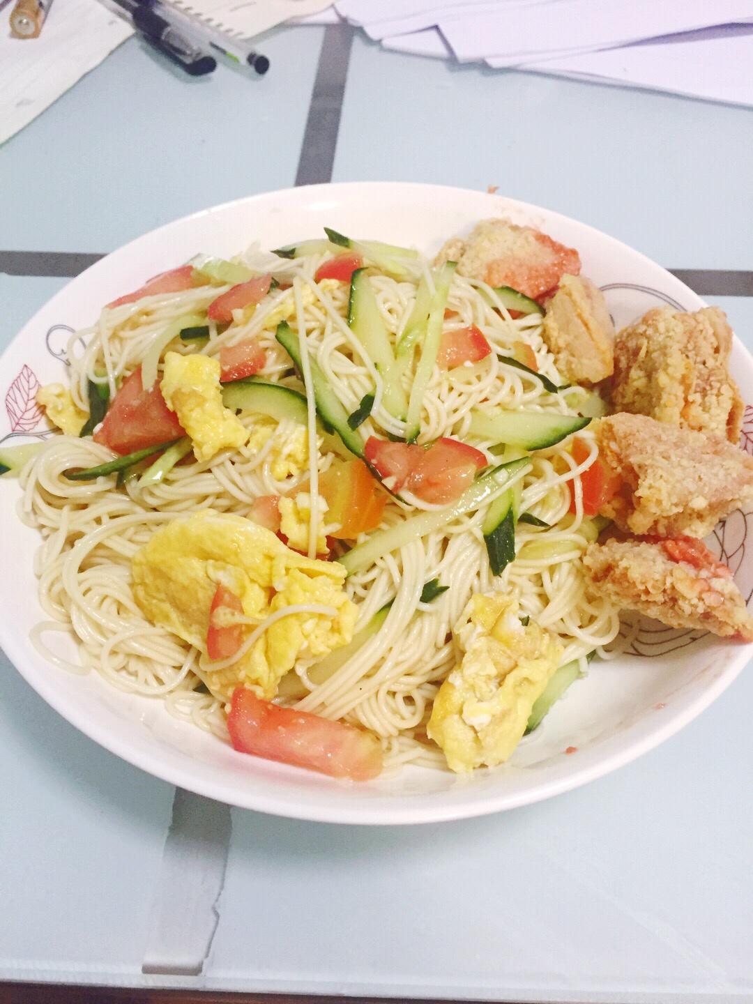 鸡蛋凉面两人份