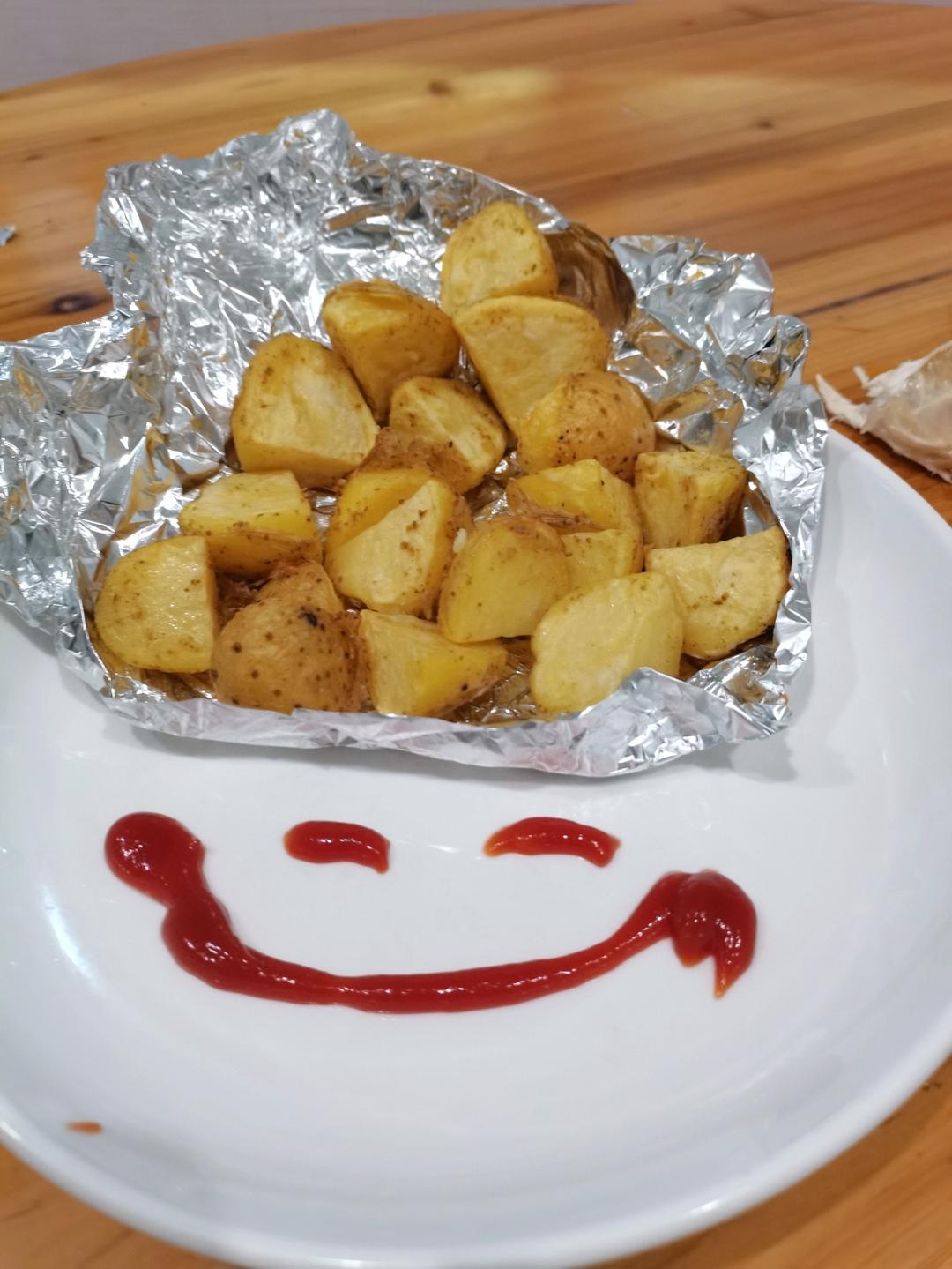 空气炸锅版烤薯角（烤土豆）