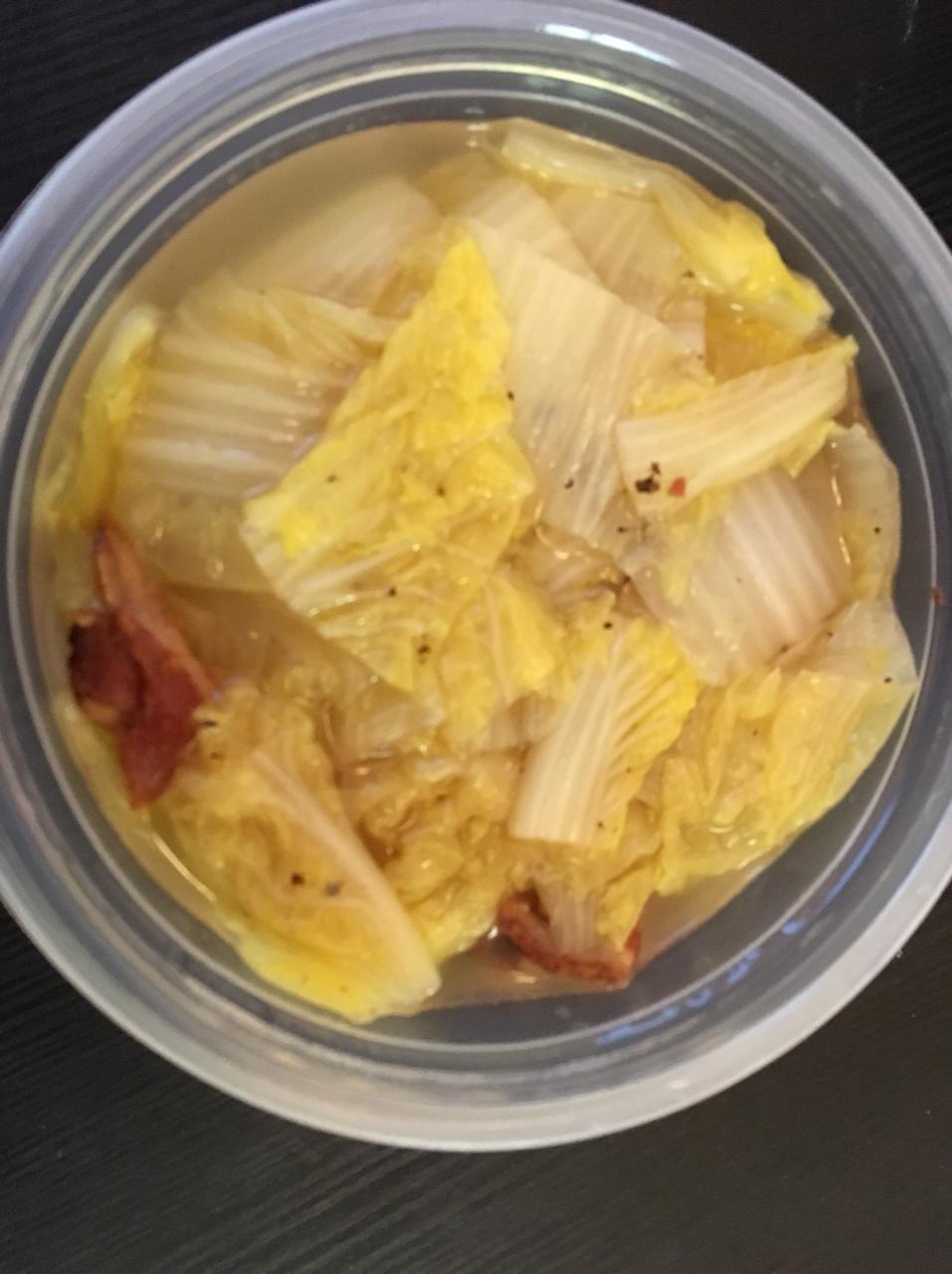 培根白菜豆腐汤