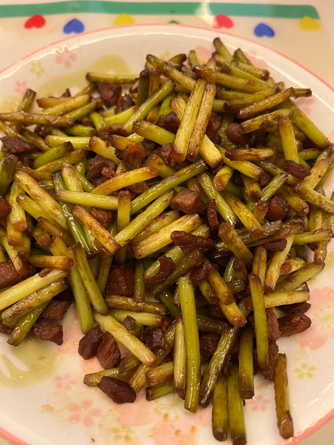 家常蒜苔肉丝