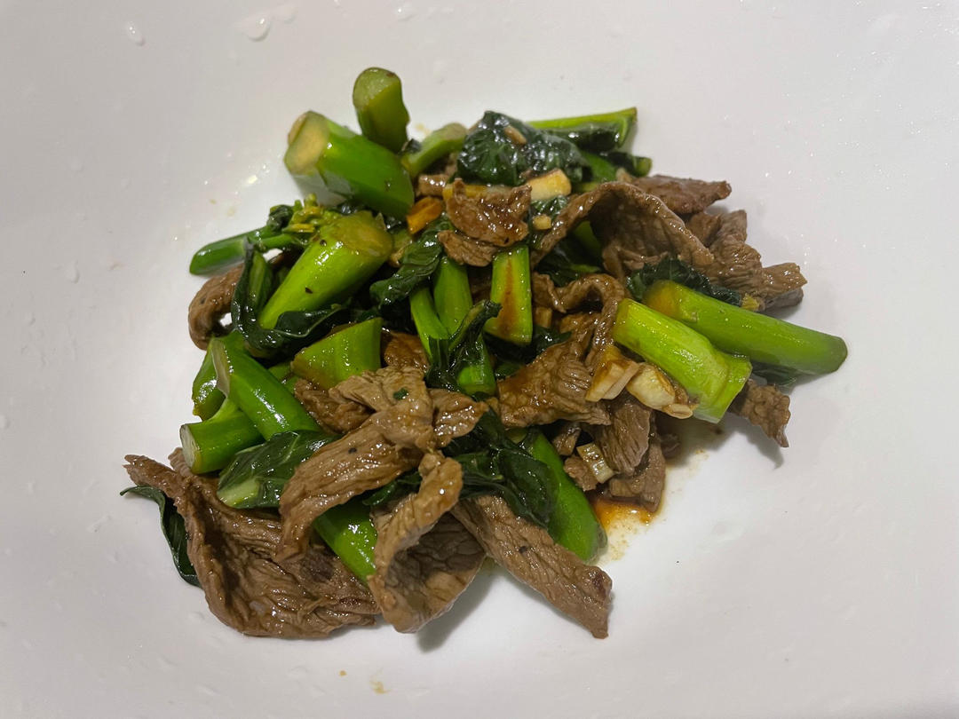 芥兰炒牛肉