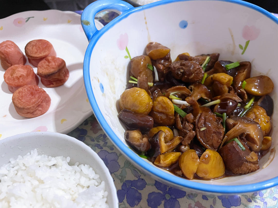 【栗子烧鸡】鸡肉都给你吃，栗子归我~