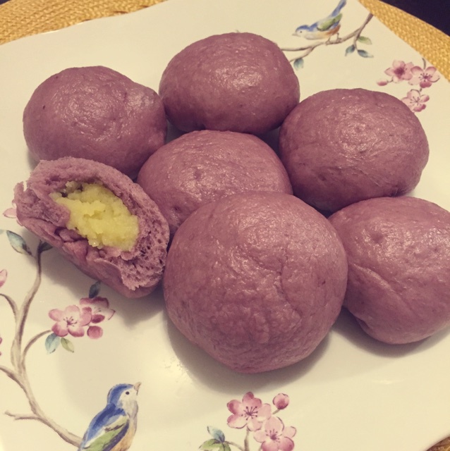 紫薯奶黄包