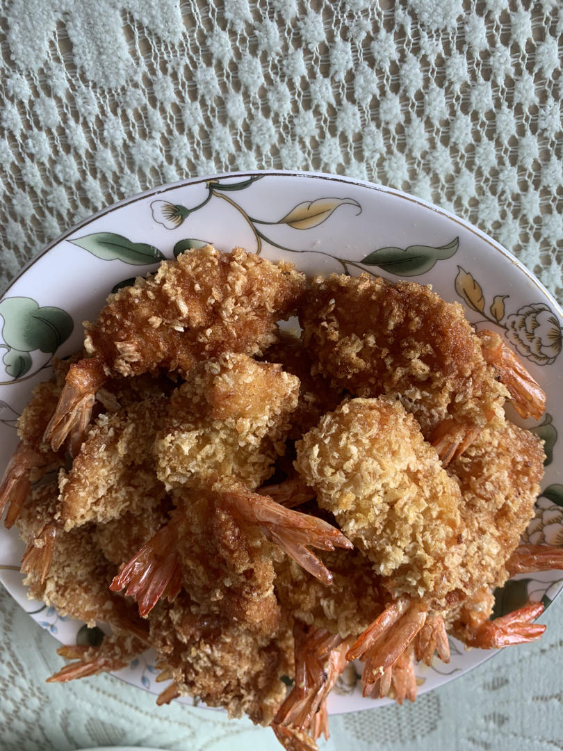 淑淑and豆豆做的必胜客香草凤尾虾