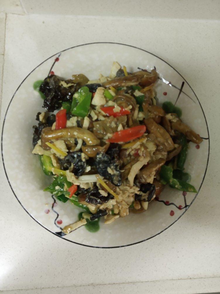 滑子菇炒鸡丝