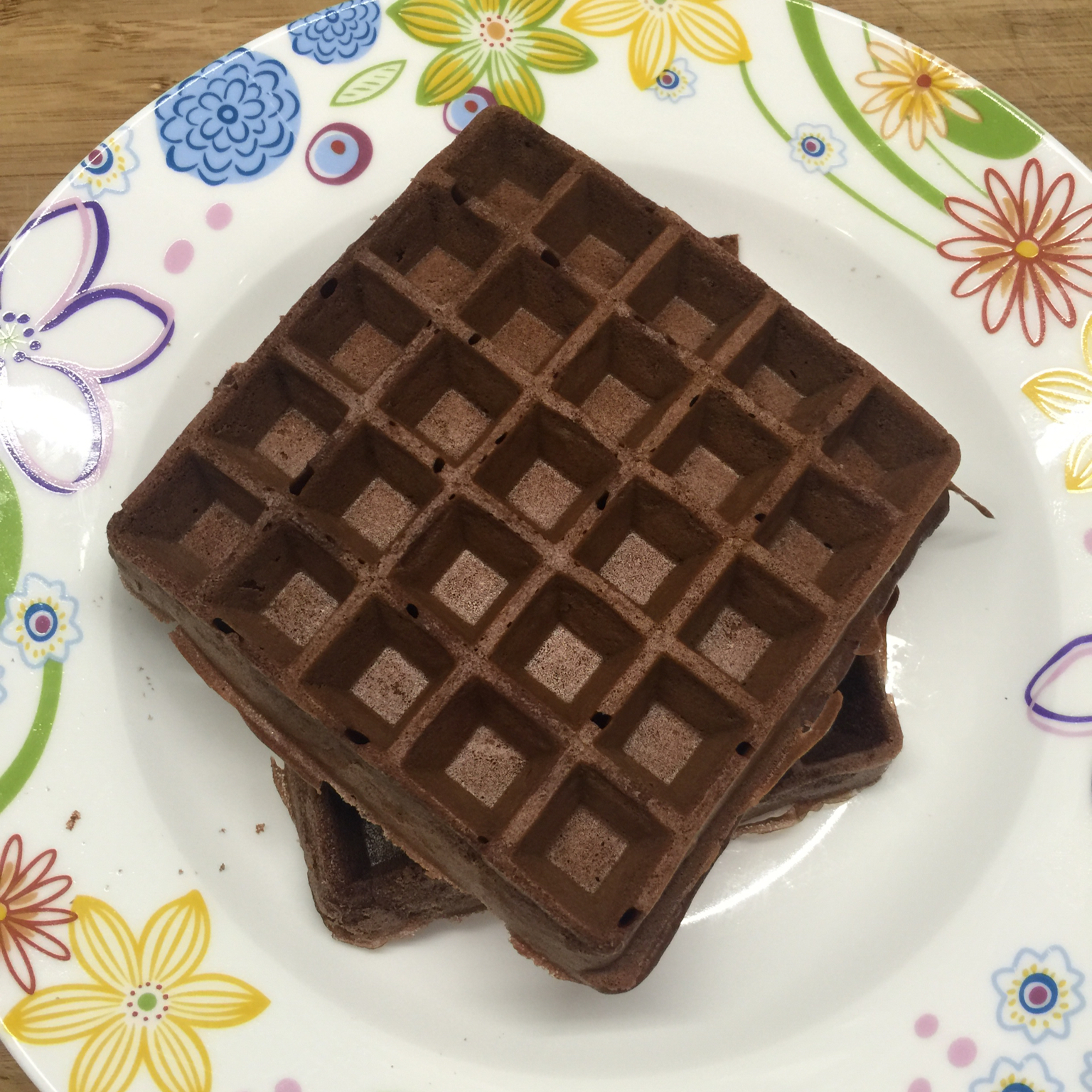 可可糯米华夫饼