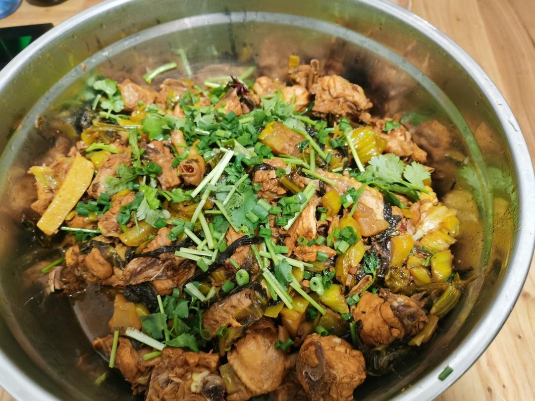 酸菜炒鸡