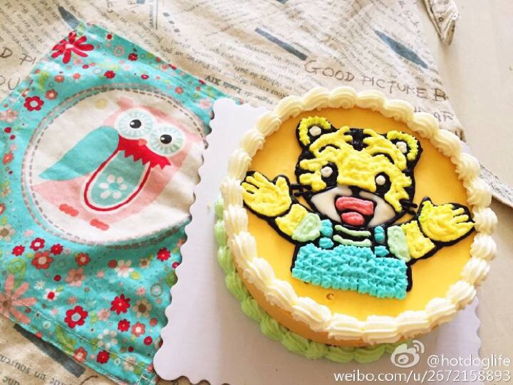 巧克力转印法做巧虎蛋糕