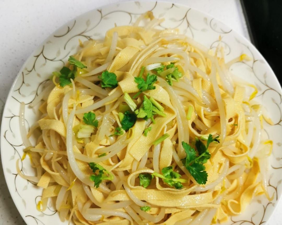 豆芽炒干豆腐的做法