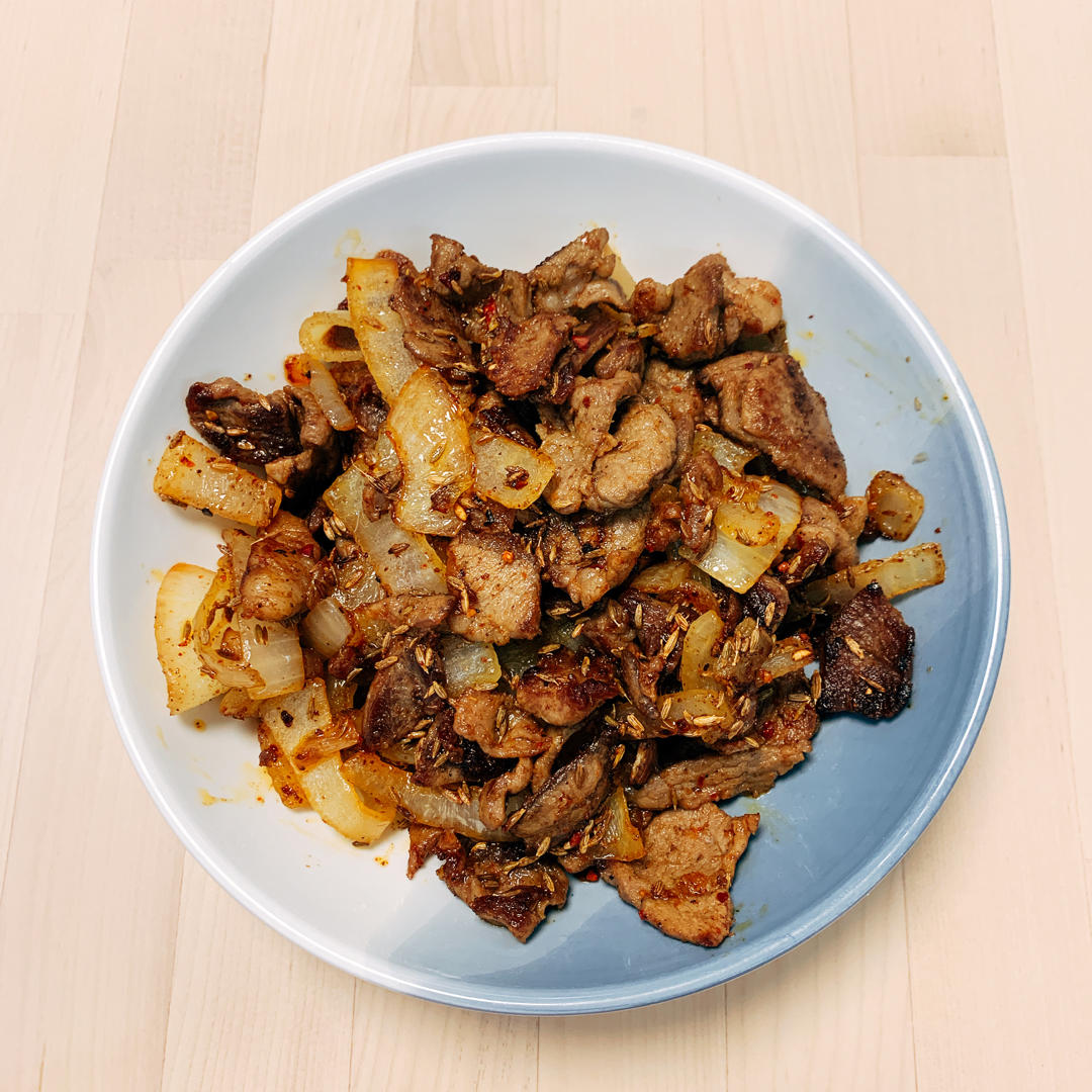新疆美味--炒烤肉（有洋葱版）