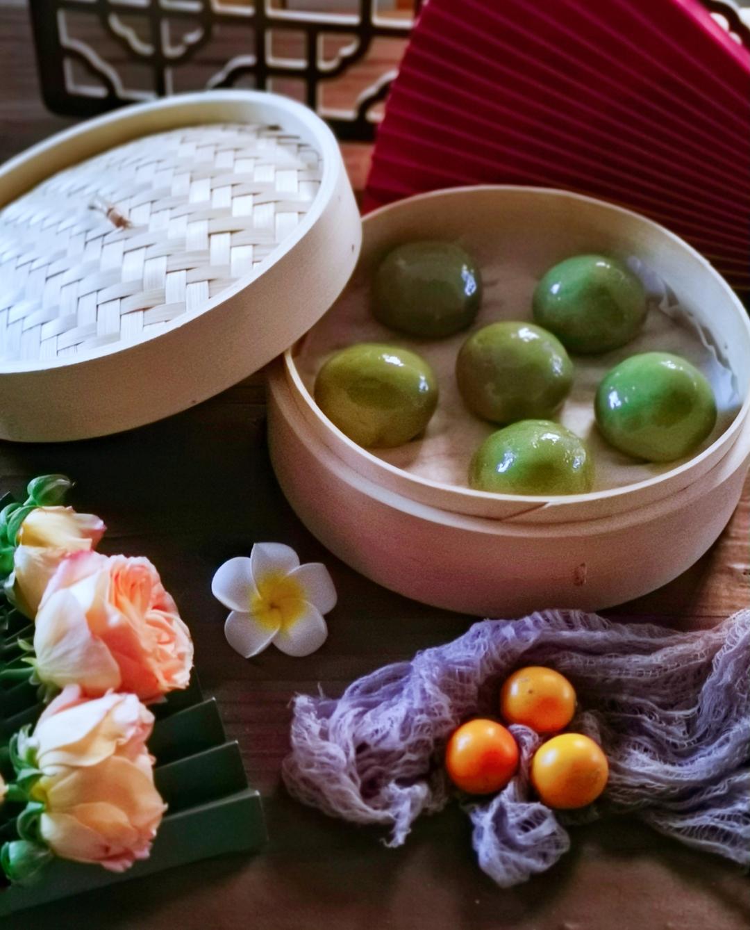 艾草青团-经典豆沙+网红肉松