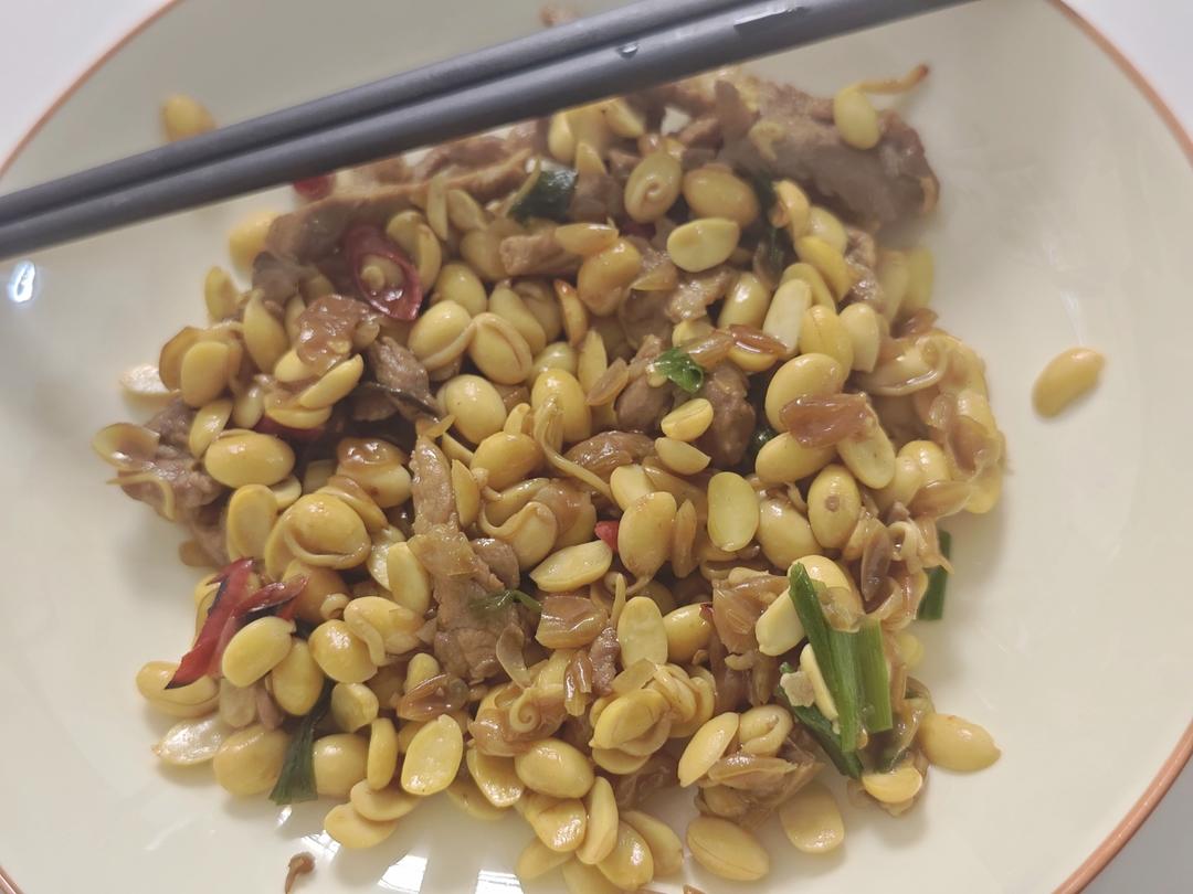 超级下饭菜黄豆芽炒肉-果果美厨