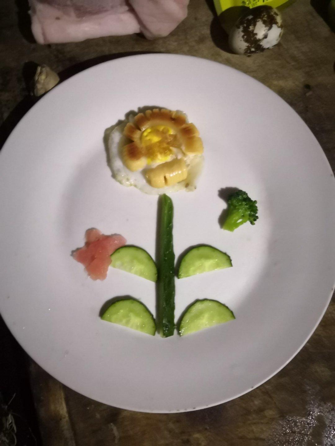 火腿肠太阳花蛋