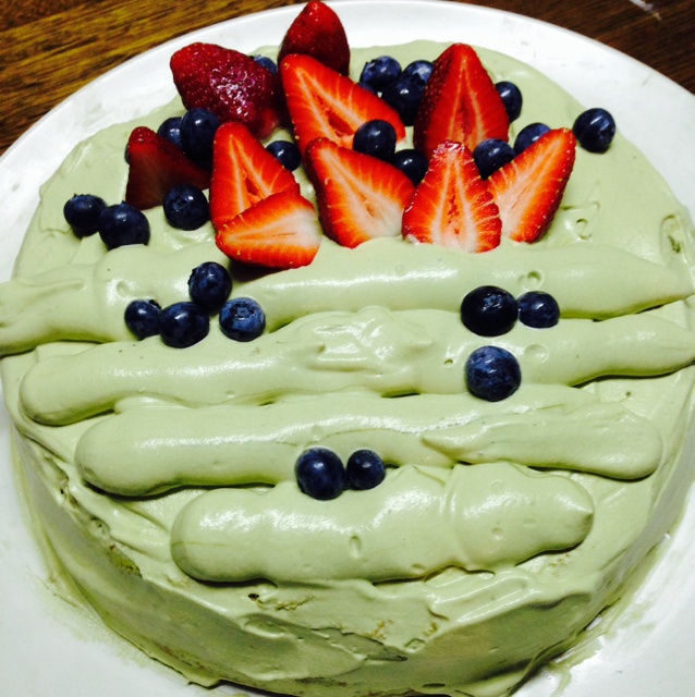 抹茶红豆戚风蛋糕