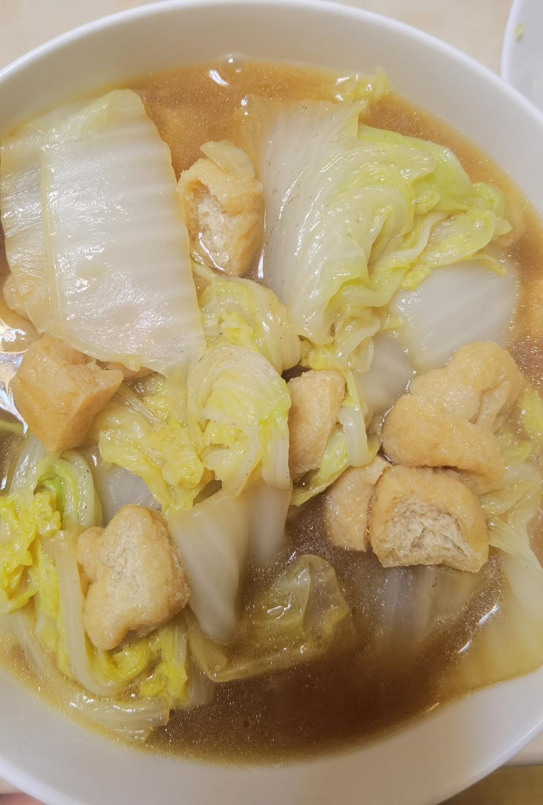 好吃到连汤汁都不剩的白菜焖豆泡，给肉都不换