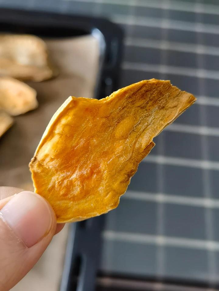 保证脆的烤红薯片（无油）