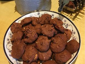 松脆巧克力曲奇坚果饼干的做法 步骤6