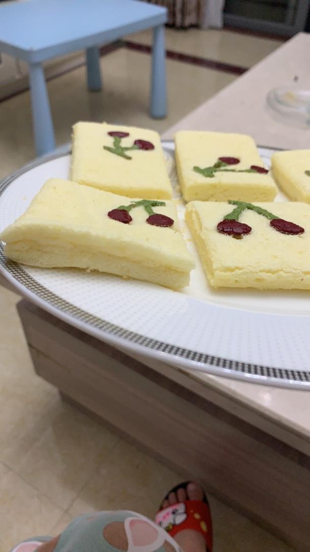 甜美樱桃彩绘蛋糕卷🍒