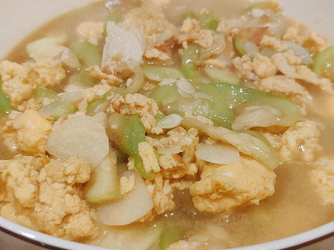 简单快手，五分钟搞定的丝瓜炒蛋