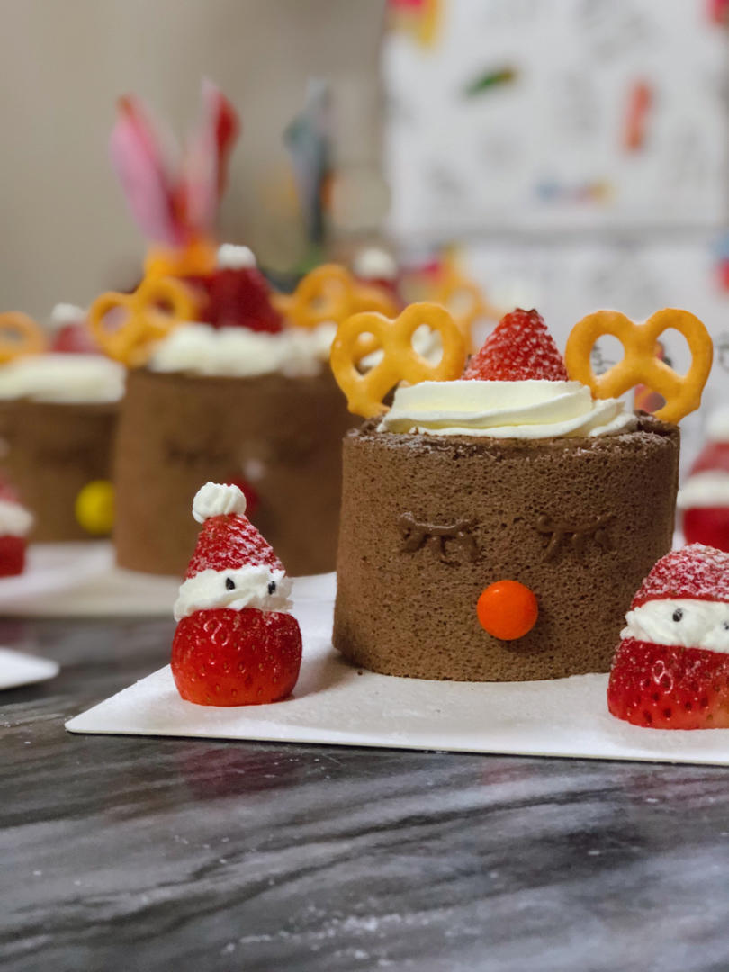 圣诞麋鹿蛋糕卷