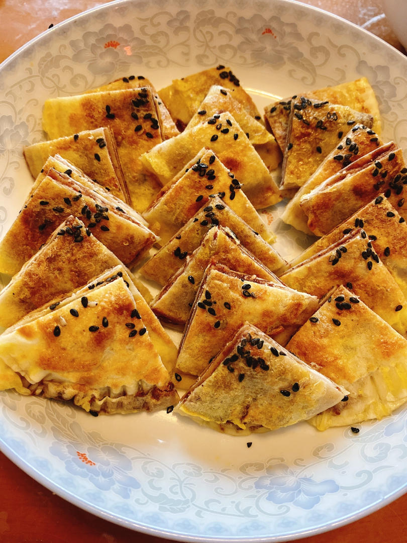 饺子皮豆沙饼