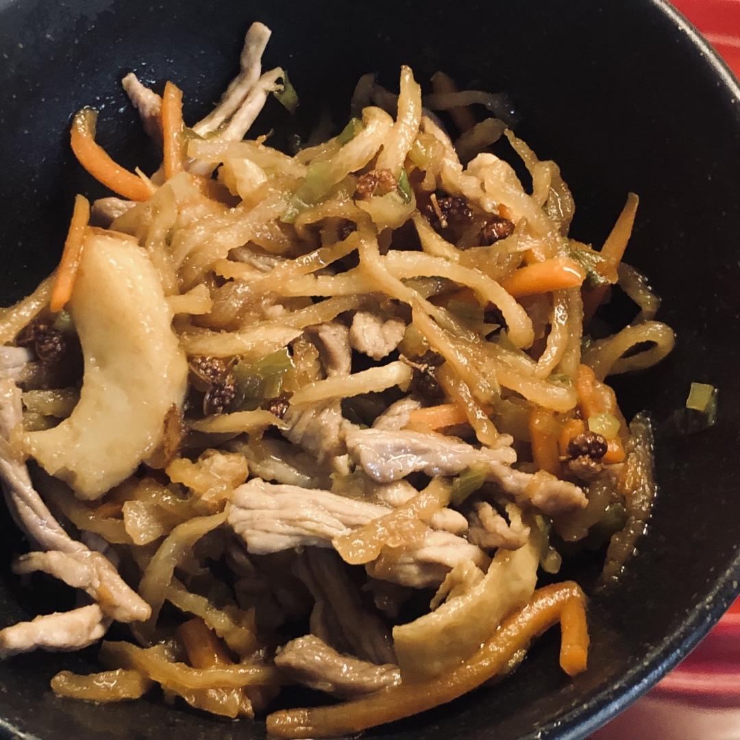 肉丝炒咸菜