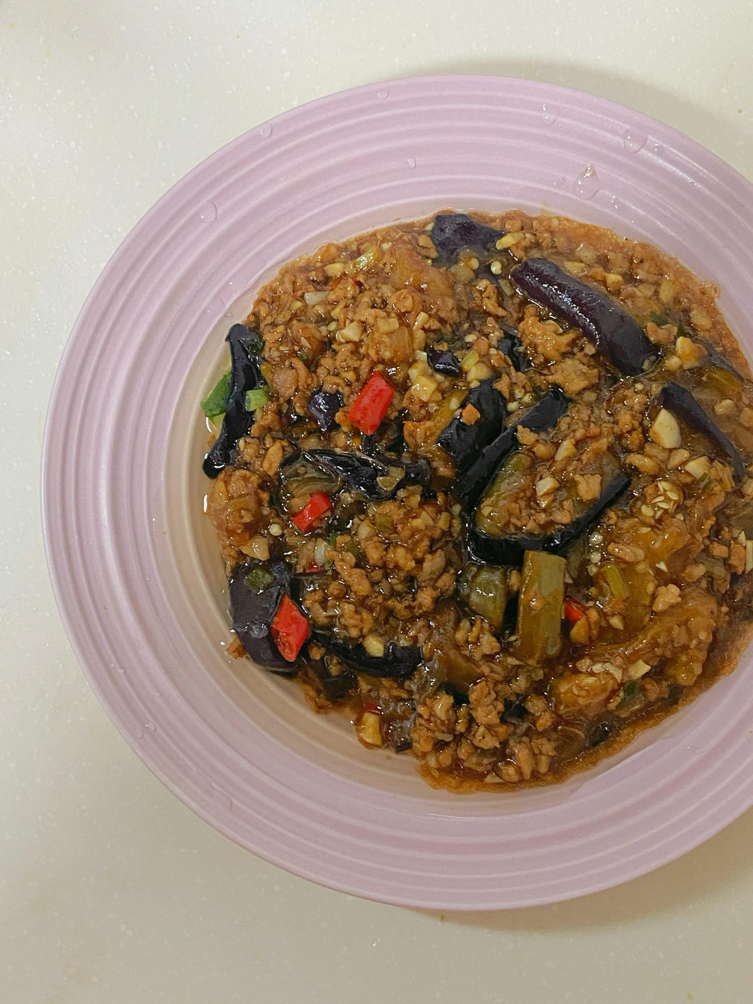 红烧肉沫茄子