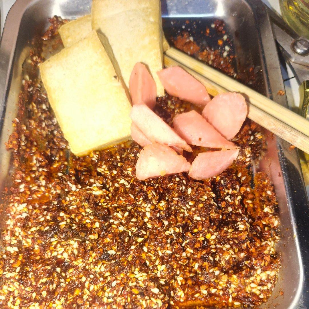 自制街边炸串夹馍