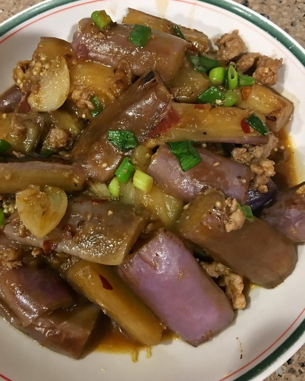 红烧肉沫茄子